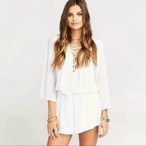 Show Me Your Mumu Tillie Romper white